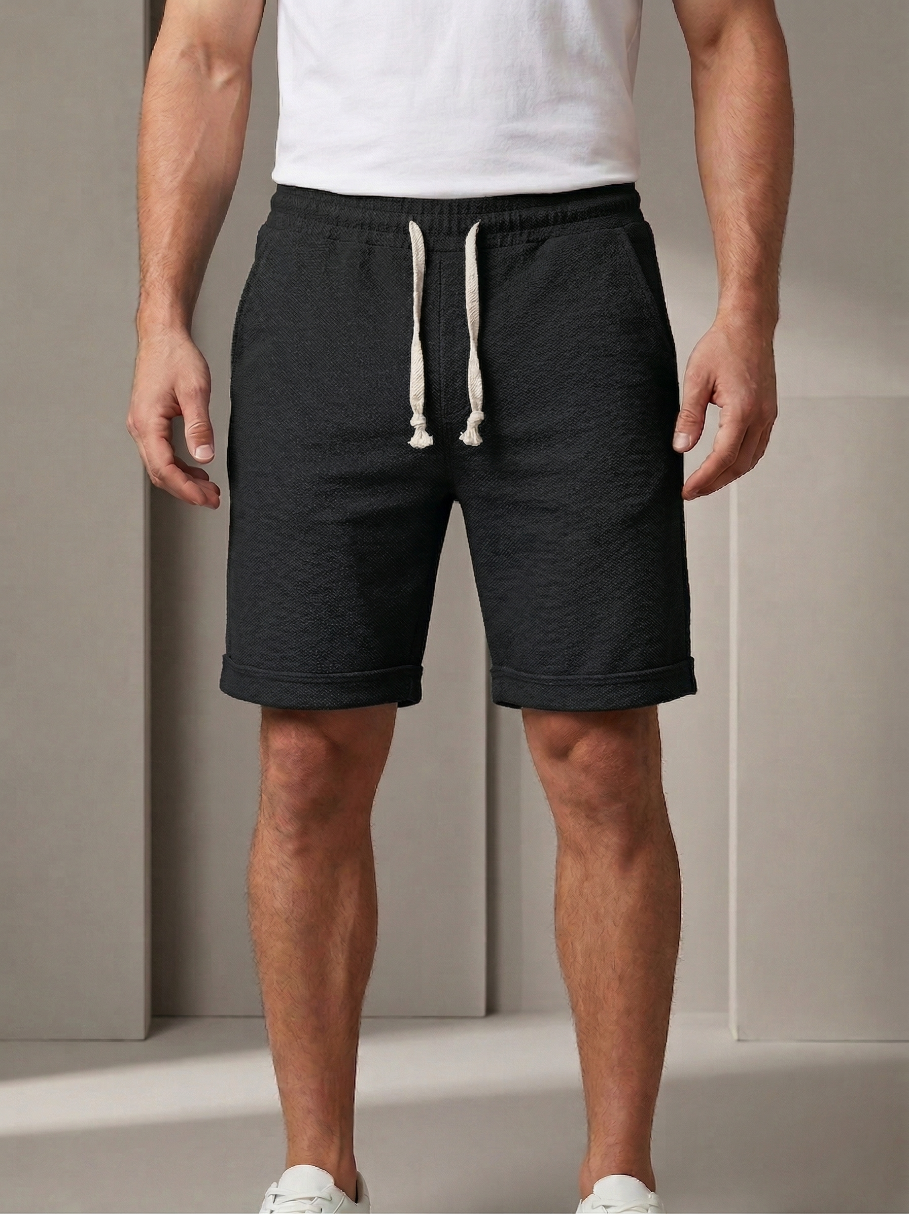 Çakıl Kumaş Duble Paça Erkek Şort