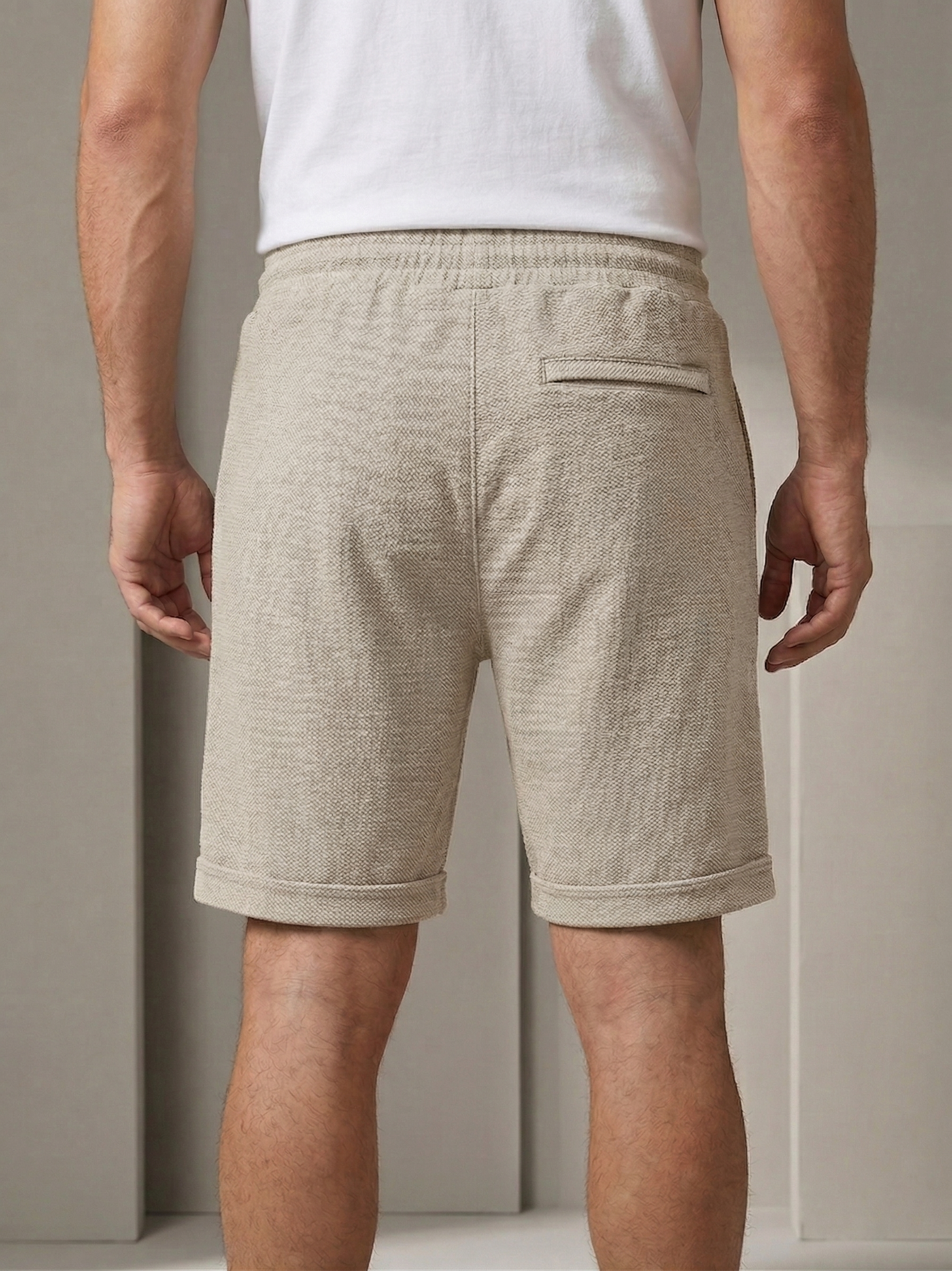 Çakıl Kumaş Duble Paça Erkek Şort