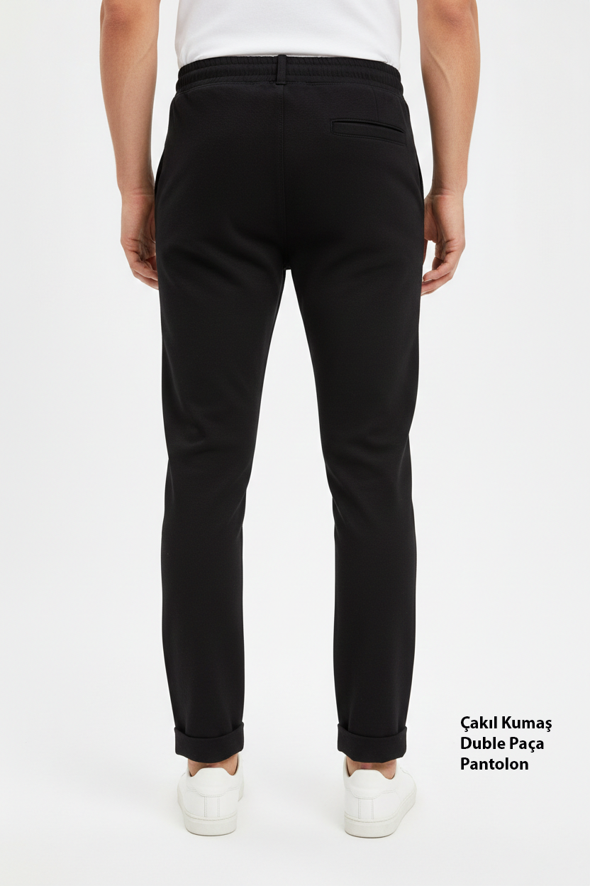 Çakıl Kumaş Duble Paça Erkek Pantolon
