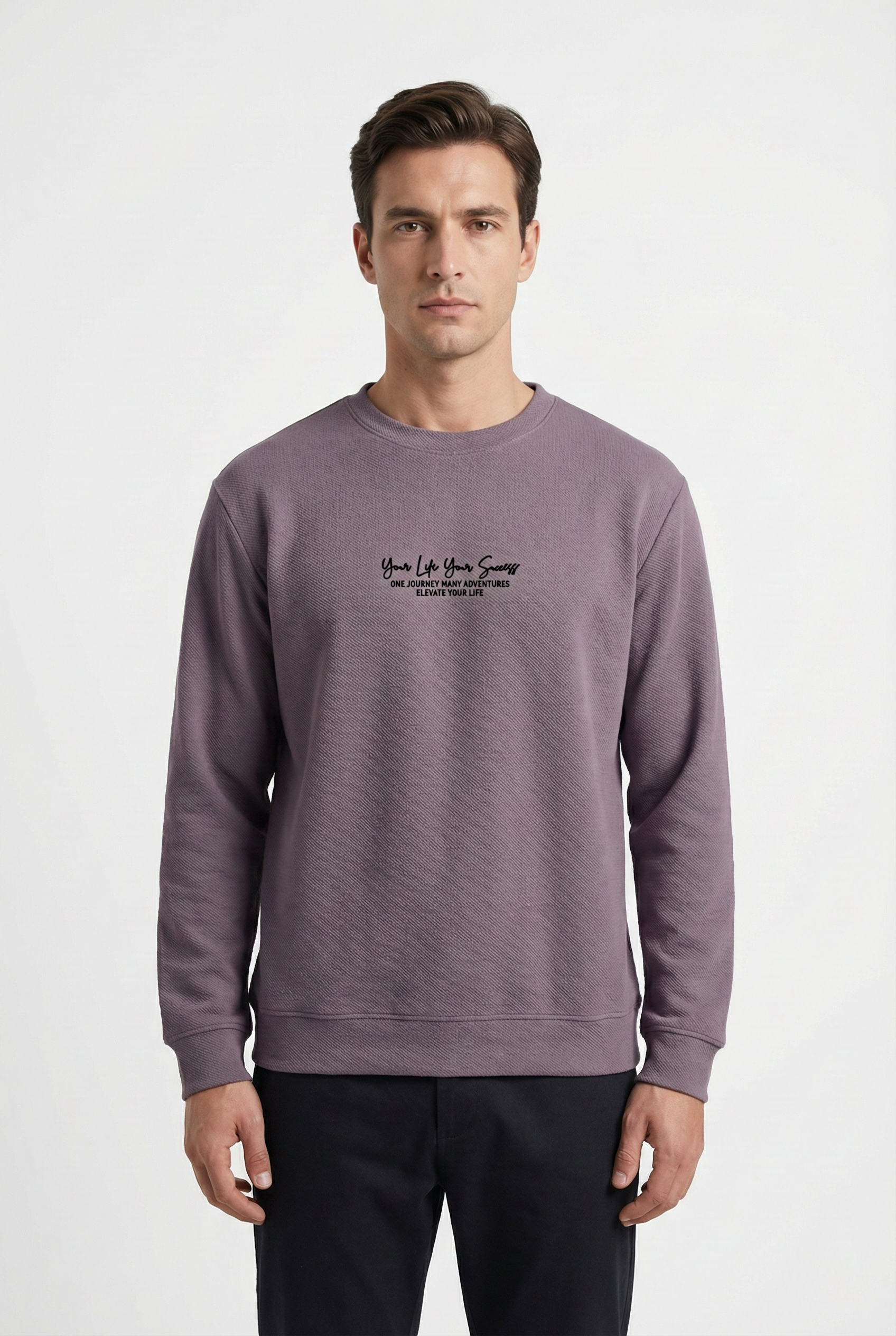 Your Life Serisi Çakıl Kumaş Erkek Sweat