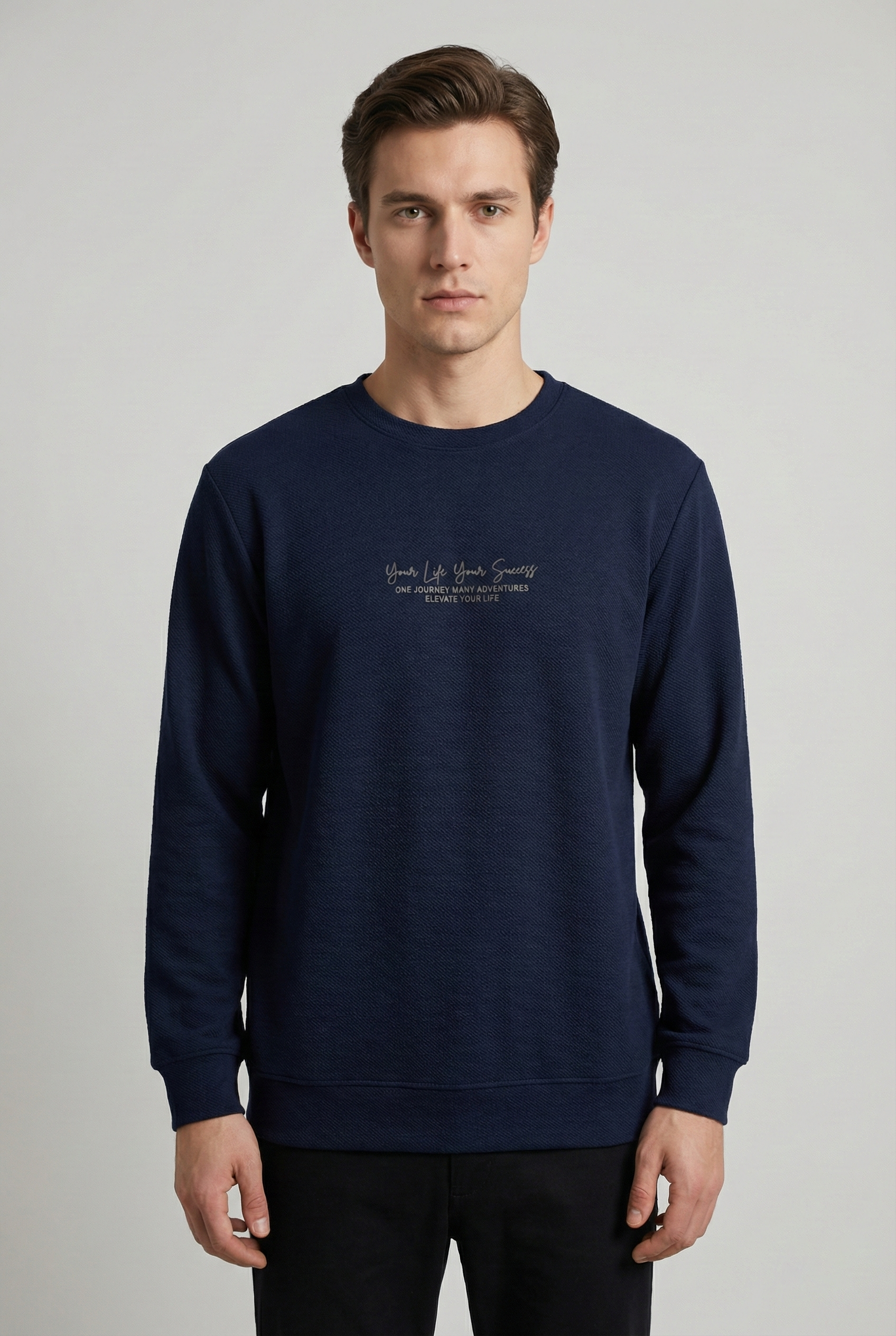 Your Life Serisi Çakıl Kumaş Erkek Sweat