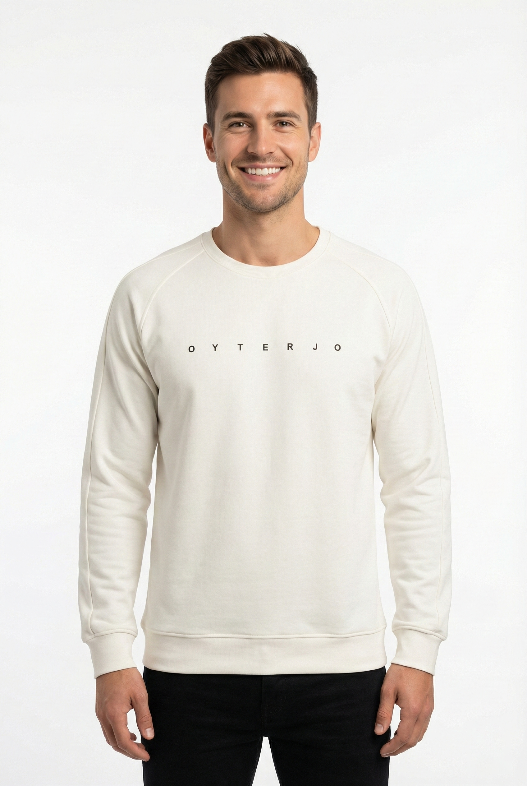 Vagon Oyterjo Serisi 2 İplik Compact Kumaş Baskılı Bisiklet Yaka Sweatshirt