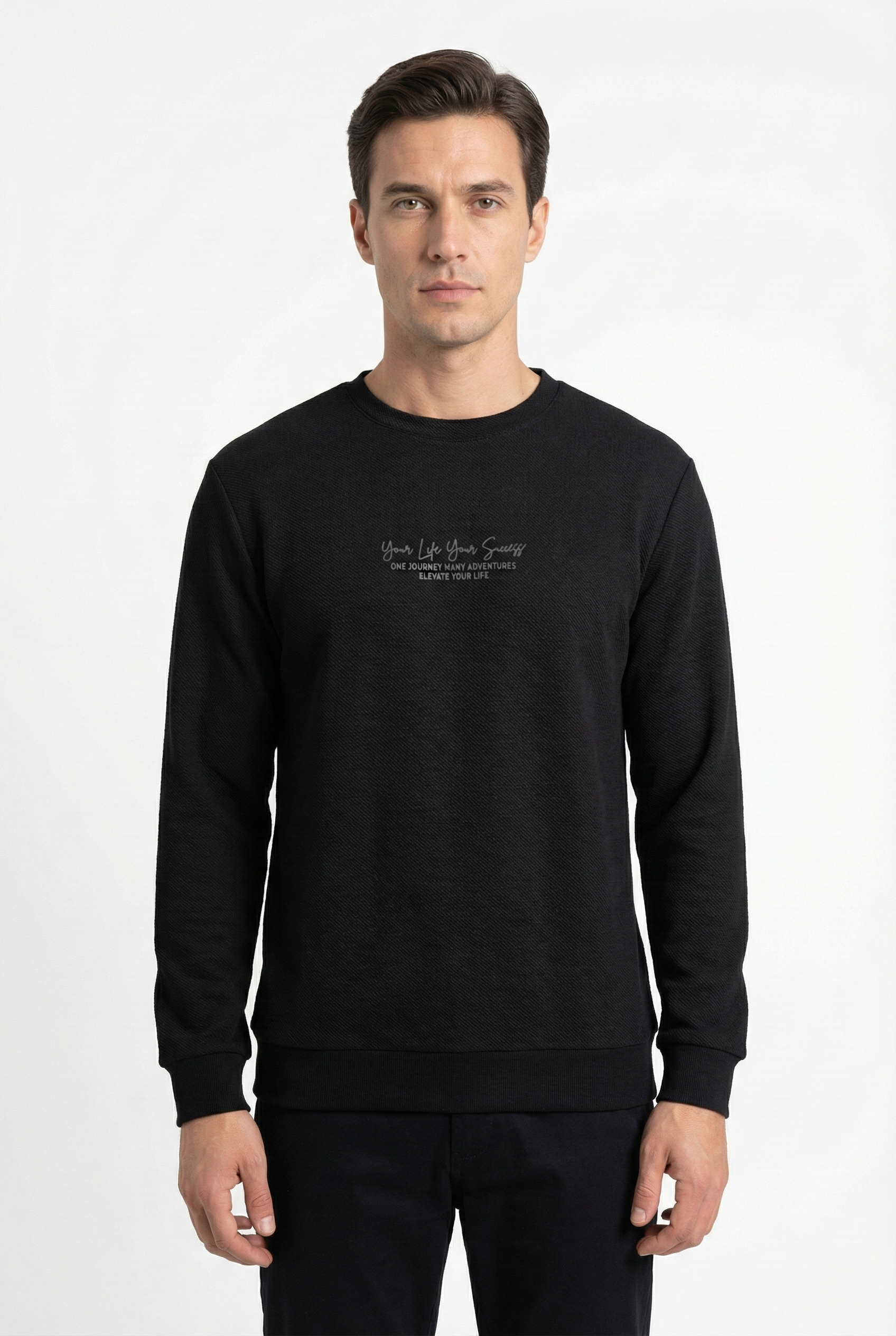 Your Life Serisi Çakıl Kumaş Erkek Sweat