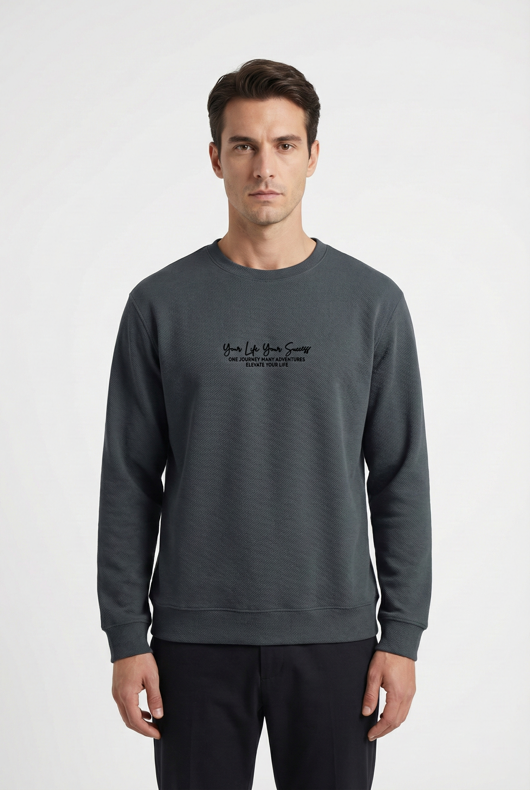 Your Life Serisi Çakıl Kumaş Erkek Sweat