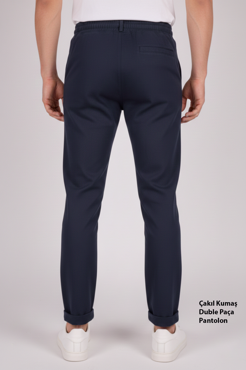 Çakıl Kumaş Duble Paça Erkek Pantolon
